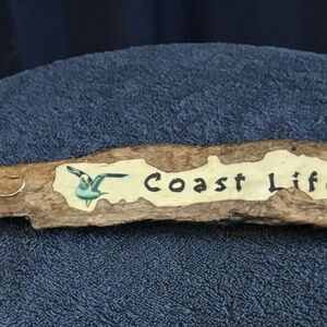 Coat Life driftwood w fish hooks